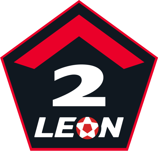 Club Leon logo featuring the number 2 with a red and black color scheme